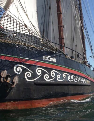 Das Traditionsschiff Fortuna 5 Traditionsschiff Fortuna auf See